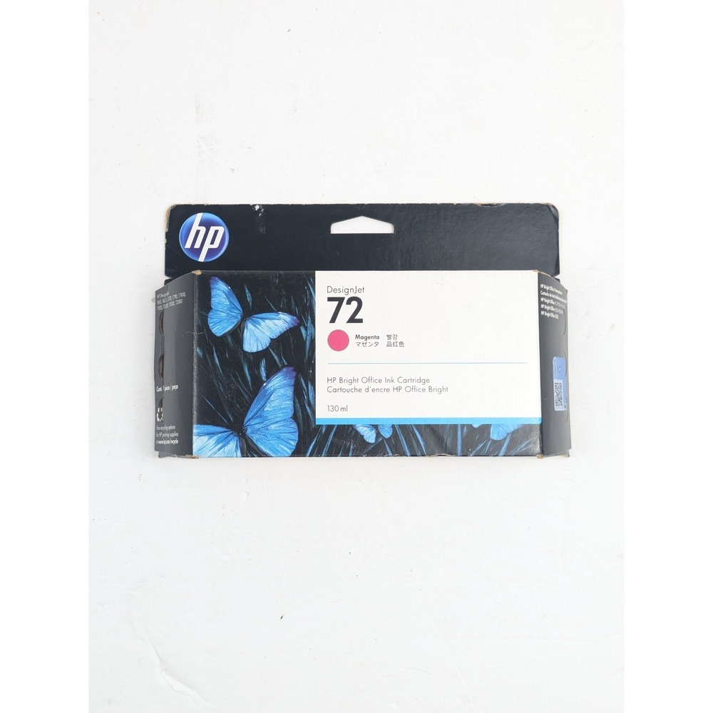 HP 72 130-ml Magenta DesignJet Ink Cartridge C9372A Exp feb 2022